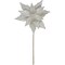 Northlight 22" Pearl White Glittered Poinsettia Christmas Stem Spray
